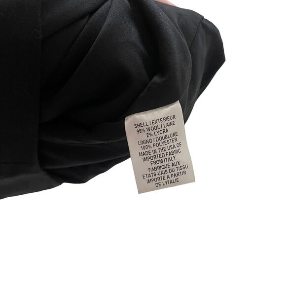 Milly 4 Trumpet Skirt Black Flare Ruffle Wool Blend Career Unique Solid - Picture 3 of 7